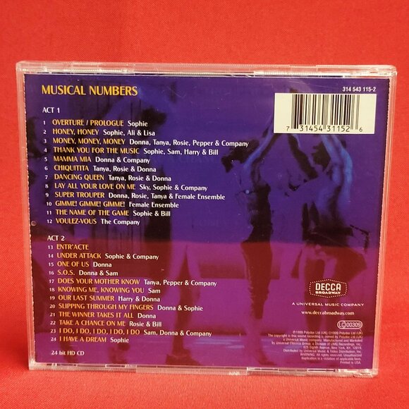 Mamma Mia The Musical Based on The Songs of ABBA CD 1999 - Picture 2 of 8